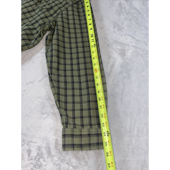 Carhartt Shirt Men's 2XL XXL Green Plaid Relaxed Fit Button‎ Down Pockets - Picture 6 of 9